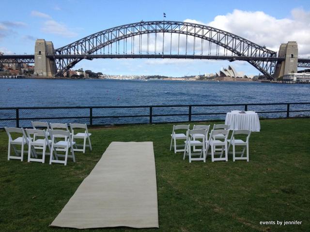 outdoor wedding ceremony sydney hire