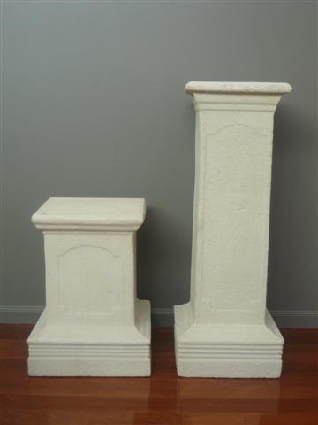 small and large roman pedestals for hire